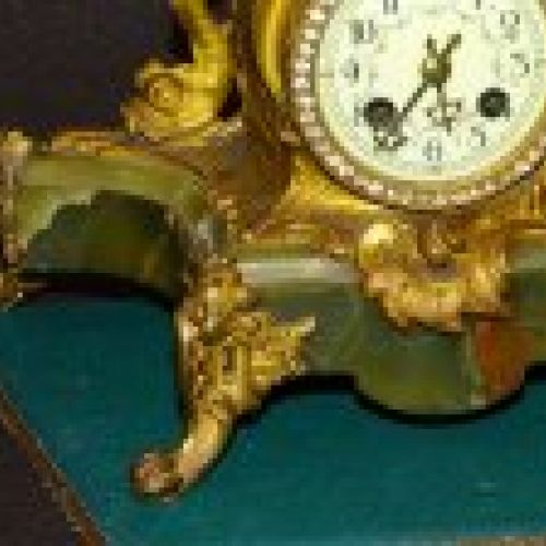 Reloj de sobremesa francés “La Rosée”, Auguste Moreau, S