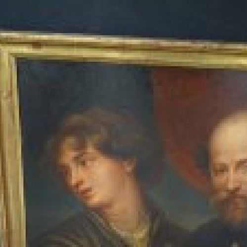 Retrato de Rubens y Van Dyck, finales S.XVIII. Escuela Napolitana