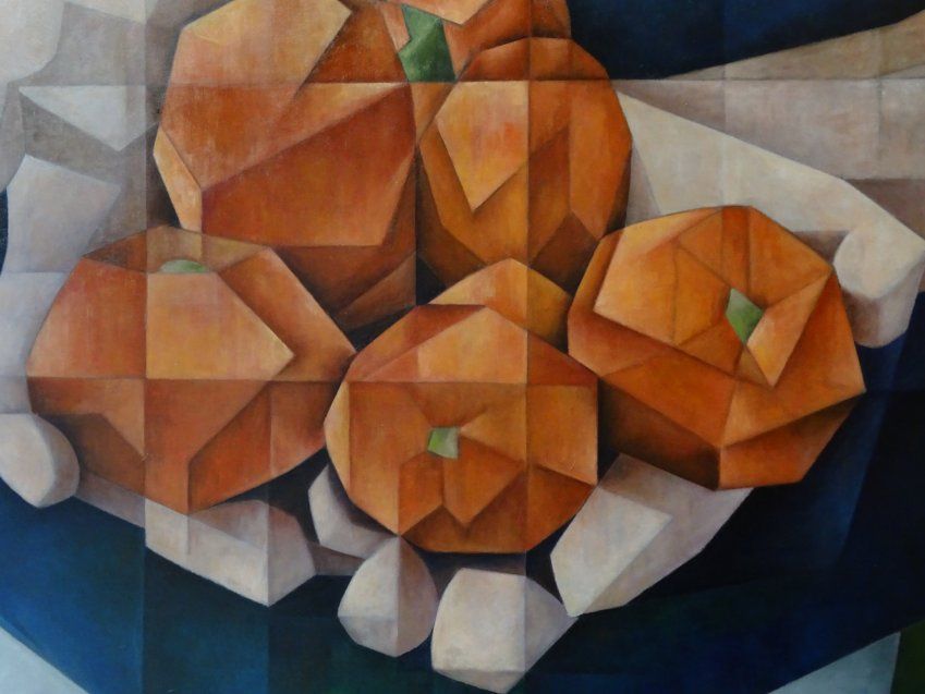 "Tómate uno", óleo sobre tabla  artista contemporáneo