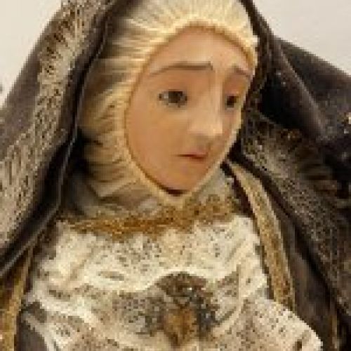 Imagen vestidera de la Piedad, Virgen Dolorosa con Cristo s.XIX - Escuela Andaluza