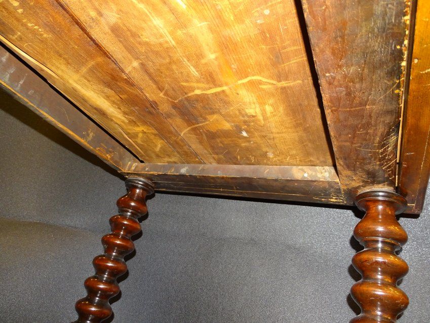 Mesa inglesa William IV, madera de caoba torneada, S