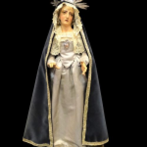 Virgen Dolorosa napolitana, S.XIX, talla vestidera