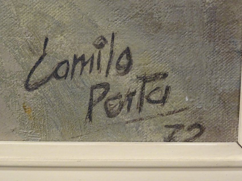 Óleo sobre lino Camilo Porta"Puerto", expresionismo abstracto, 1970