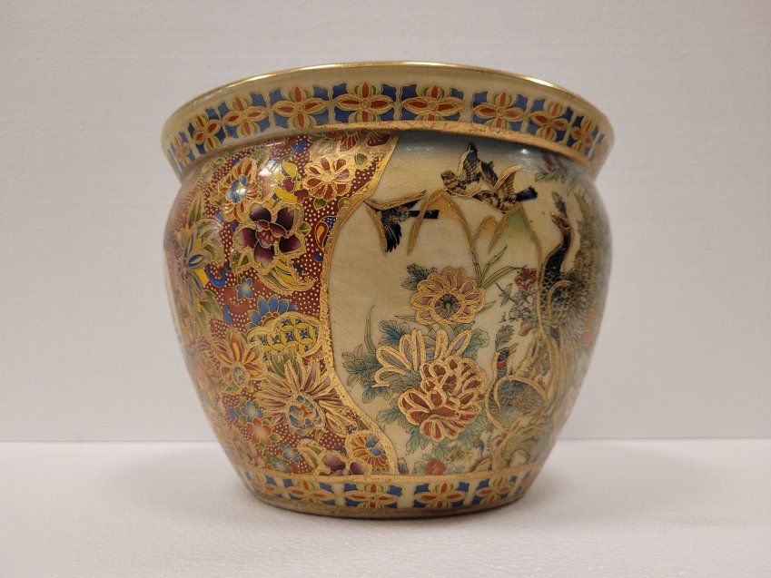 Pecera en porcelana china , Pintada a mano, Familia Rosa, Dinastía Qing, Pp