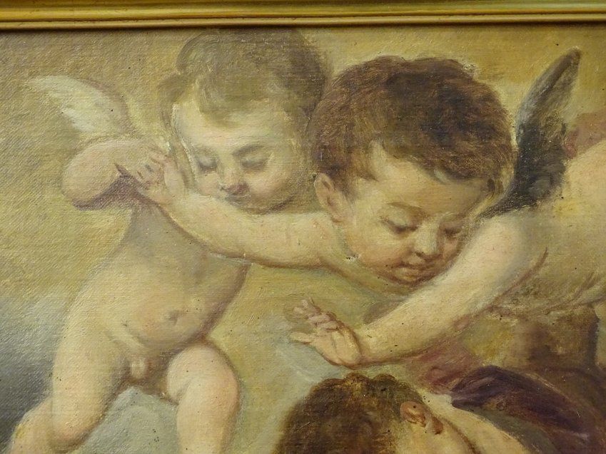Óleo sobre lienzo, San Antonio de Padua, réplica de Murillo, S.XIX