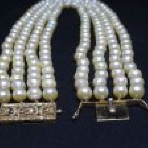Collar antiguo, perlas naturales y oro de 18kt