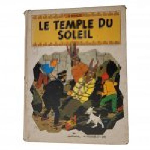 Libro Pop Up, Le temple du soleil, Las Aventuras de Tintín, primera edición, 1969, Editorial Casterman – Bélgica