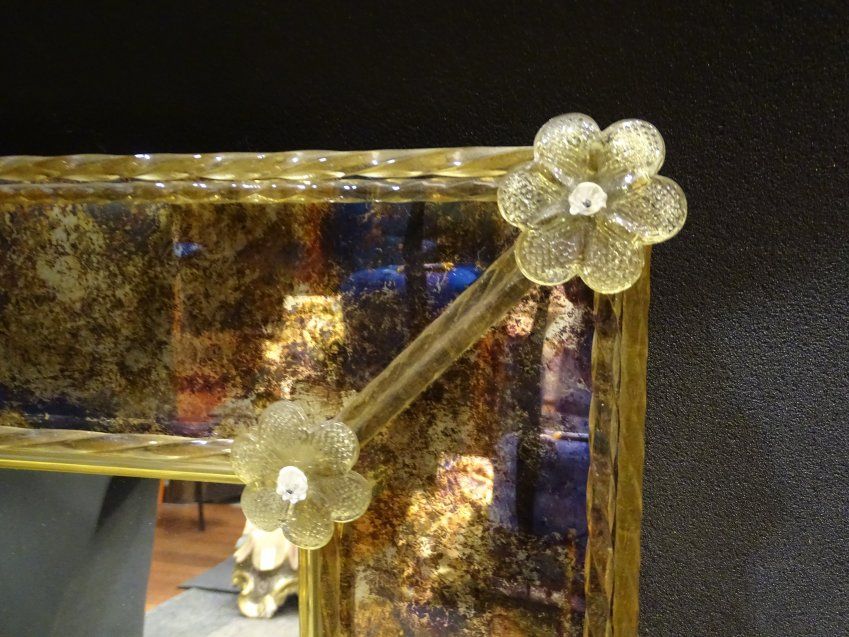Espejo de Cristal de Murano, s. XX, Italia