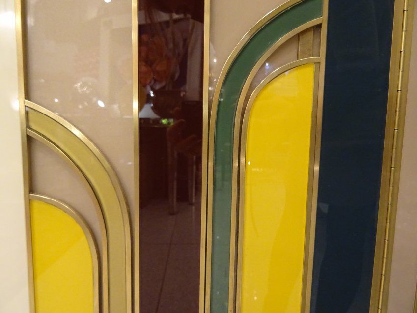 Buffet Art Decó 50s- cristal de Murano y latón dorado