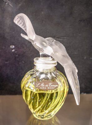 large blown glass perfume bottle by rene lalique 1960s 1