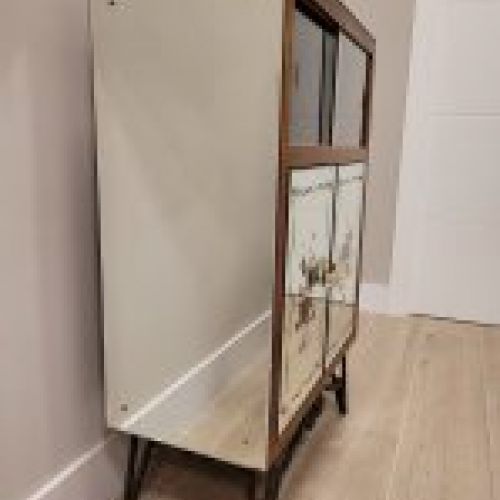 Mueble auxiliar cristal églomisé veneciano, años 40
