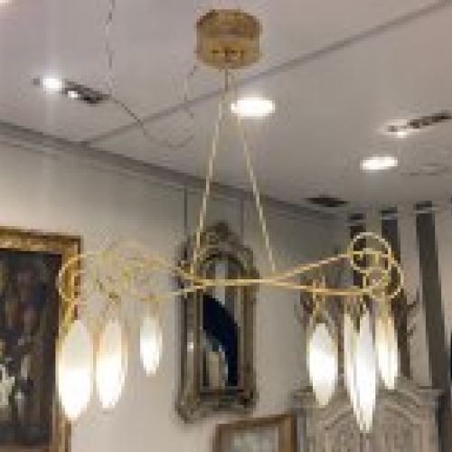 Lámpara Estilo Art Nouveau, cristal de Murano, años 70   Diseño Italiano