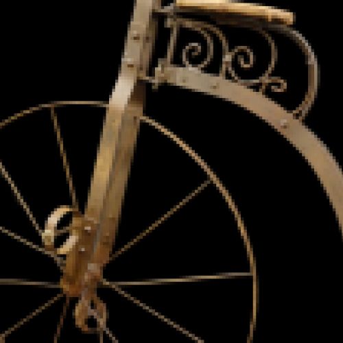 Bicicleta antigua Penny Farthing, 1900