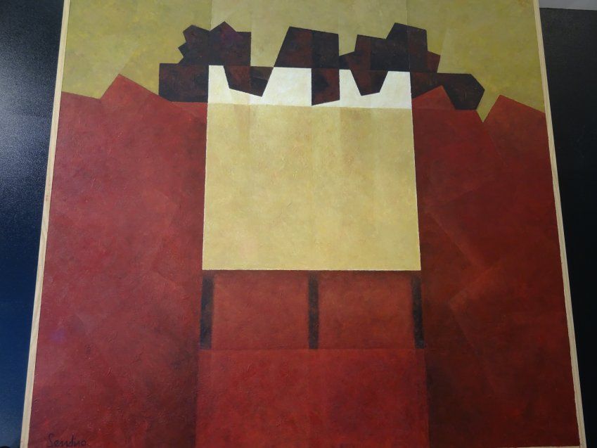 Obra contemporánea abstracta por J.SENDINO "Quadrum"