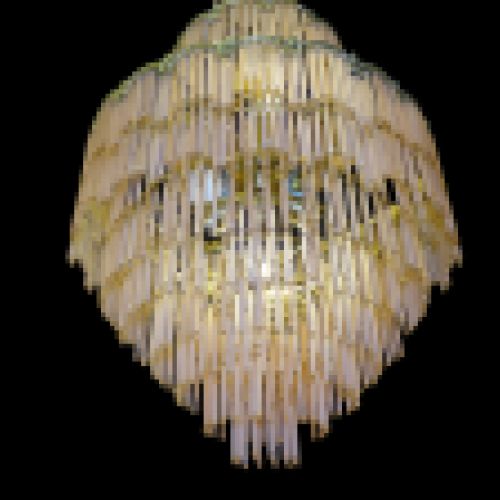 Lámpara tipo Chandelier en Murano Rosa, Midcentury, 60s