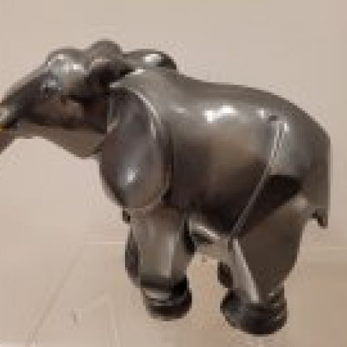 Escultura Elefante en metal Babbitt, Art Déco, pps