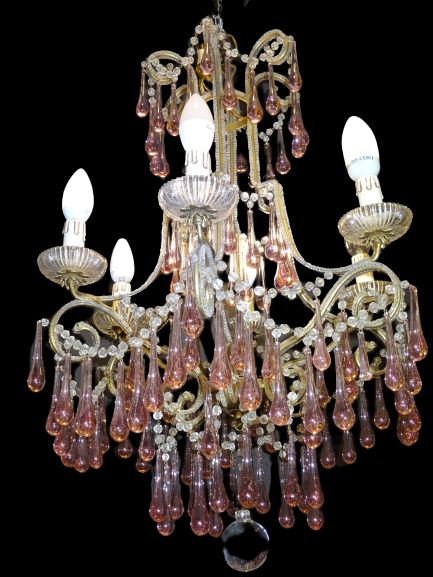 Lámpara en cristal Murano, 50s