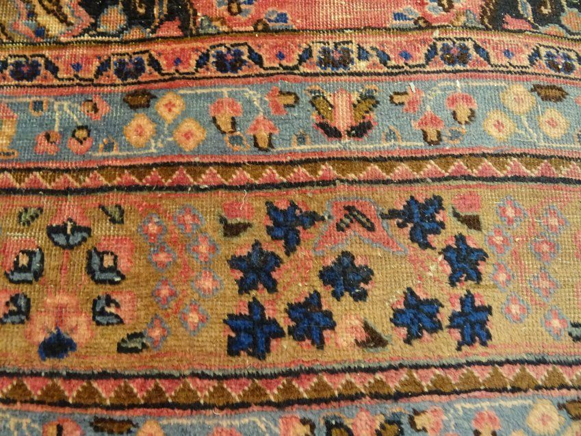 Alfombra persa Keshan de lana, S.XIX