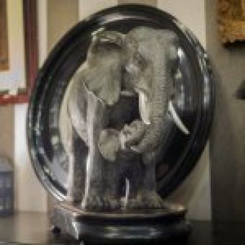 Escultura Elefantes, Fibra de vidrio, 80's   Francia