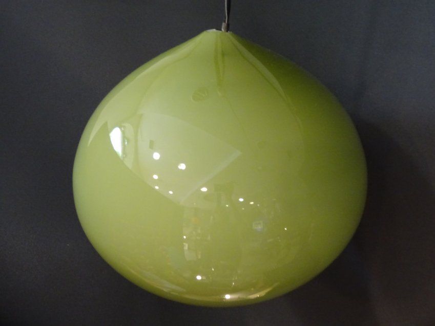 Lámpara de Murano Vistosi en verde oliva, 60s