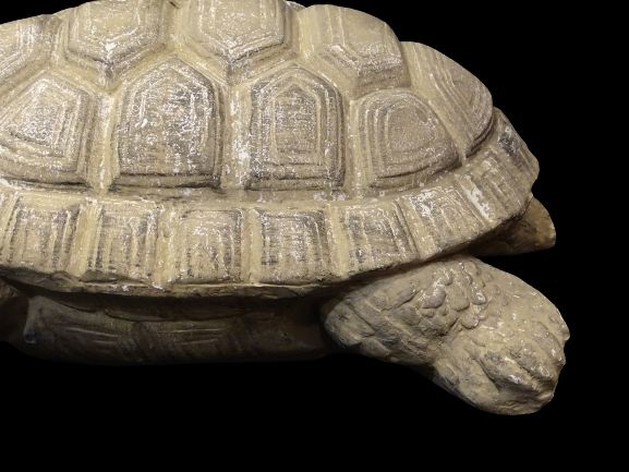 Escultura de tortuga en amalgama de Estuco, principios del siglo XX